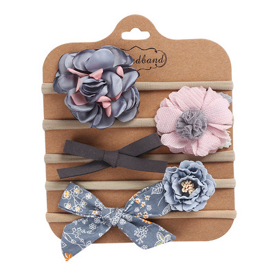 5 bucăți/set bentite pentru fetiță funde pentru nou-născut benzi elastice de păr din nailon cu flori pentru sugari bentita de păr pentru copii mici accesorii pentru păr pentru bebeluși