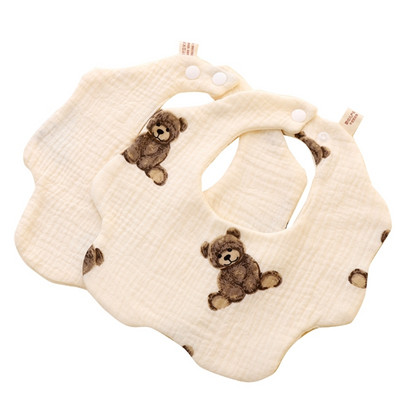 Seilinukai dantukų dygimui Kvėpuojantis seilėtekis Medvilniniai šluosteliai Gėlės formos 360 laipsnių Atsegamas seilinukas naujagimio maitinimo rankšluostis