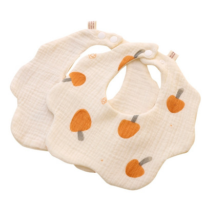 Seilinukai dantukų dygimui Kvėpuojantis seilėtekis Medvilniniai šluosteliai Gėlės formos 360 laipsnių Atsegamas seilinukas naujagimio maitinimo rankšluostis