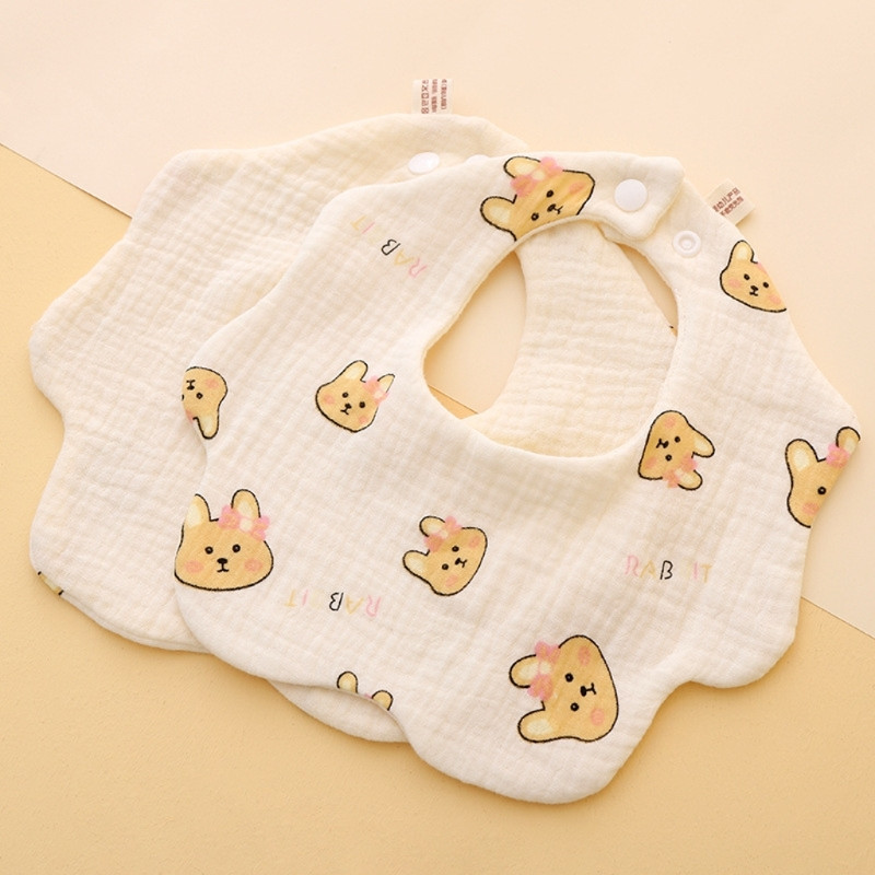 Seilinukai dantukų dygimui Kvėpuojantis seilėtekis Medvilniniai šluosteliai Gėlės formos 360 laipsnių Atsegamas seilinukas naujagimio maitinimo rankšluostis