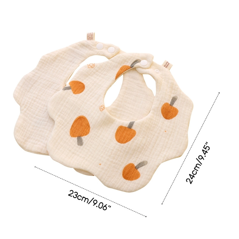 Seilinukai dantukų dygimui Kvėpuojantis seilėtekis Medvilniniai šluosteliai Gėlės formos 360 laipsnių Atsegamas seilinukas naujagimio maitinimo rankšluostis