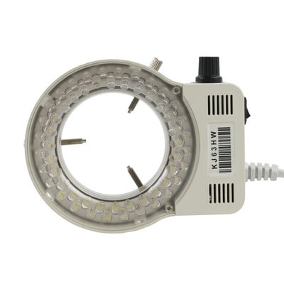 Lampă de iluminare reglabilă cu 144 LED-uri pentru lumină inelă, pentru industrie, microscop trinocular stereo, lupă pentru lentile pentru cameră video, 110V 220V