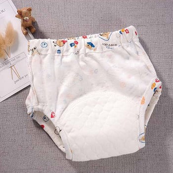 6-слойни водоустойчиви памучни панталони за многократна употреба Бебешки шорти Бельо Плат Бебешки пелени Пелени Гащички за смяна на пелени