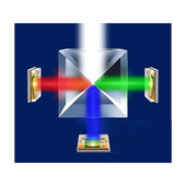 12,7 mm K9 kubas su defektu kryžminė dichroinė prizmė RGB kombinatorius Stiklo dalytuvas Dekoras Kvadratinis kubas RGB mokymo priemonės Dekoravimas