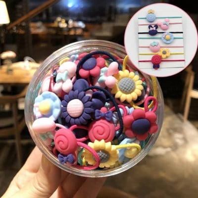 40 buc/lot Accesorii pentru păr fete Cutie cadou Benzi elastice pentru păr Arcuri pentru păr cu flori Bentita nouă Bentita pentru păr Bentita drăguță pentru copii