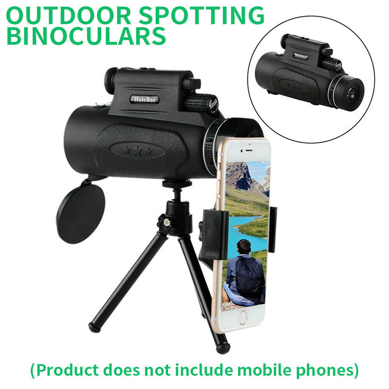 Nakts redzamības teleskopa monokulārais komplekts Zoom Shot Pro objektīvs viedtālrunim mobilajam tālrunim Nocturne Spotting Scope Prizmatisks prizmas monoklis