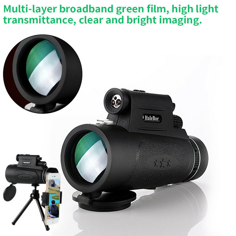 Nakts redzamības teleskopa monokulārais komplekts Zoom Shot Pro objektīvs viedtālrunim mobilajam tālrunim Nocturne Spotting Scope Prizmatisks prizmas monoklis