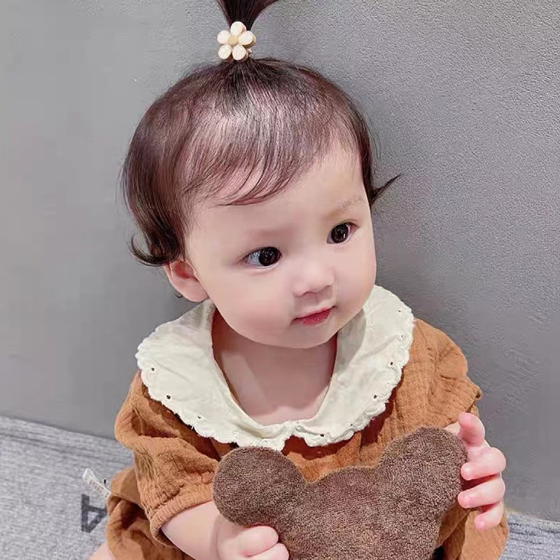 20 ks/sada dievčenských roztomilých kreslených kvetinových mašličiek, gumičiek do vlasov, detských elastických vlasových doplnkov