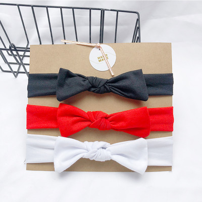 3db/tétel Pöttyös/csíkos/Nyomtatott Virág Rajzfilm masni Rugalmas Fejpántok Kisgyermek Turbán Hajpánt Kislány masni Hajkiegészítők