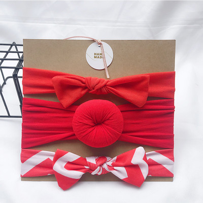 3db/tétel Pöttyös/csíkos/Nyomtatott Virág Rajzfilm masni Rugalmas Fejpántok Kisgyermek Turbán Hajpánt Kislány masni Hajkiegészítők