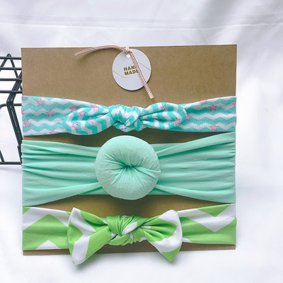 3db/tétel Pöttyös/csíkos/Nyomtatott Virág Rajzfilm masni Rugalmas Fejpántok Kisgyermek Turbán Hajpánt Kislány masni Hajkiegészítők