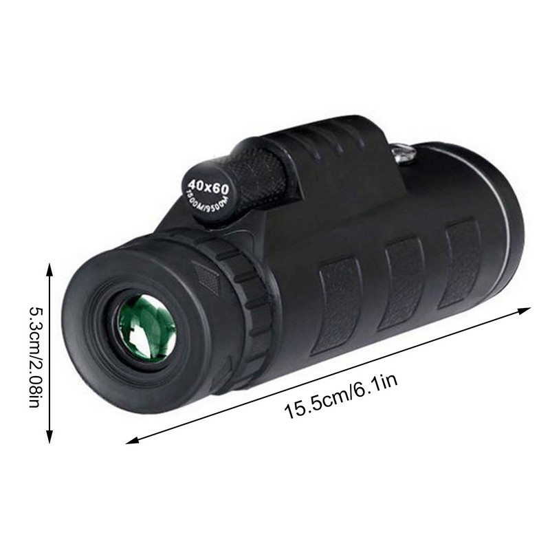 40X60 HD Rofessional monokuláris teleszkóp zoom teleszkóp praktikus optikai céltávcső madármegfigyeléshez, vadászathoz, szabadtéri kemping felszereléshez
