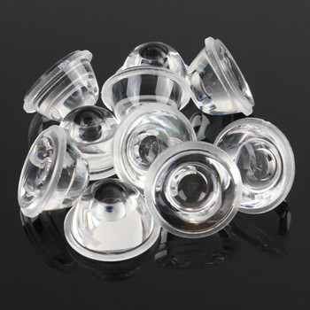 10Pcs/Σετ 20mm 10/30/60/90/120 Degree Optical Glass LED Lens Reflector Collimator For 1W/3W/5W LED Light Lamp Bulb E27 MR16 GU10