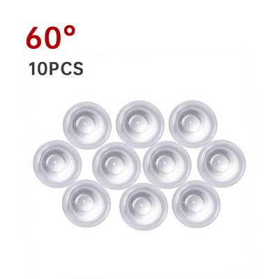 10 vnt / rinkinys 20 mm 10/30/60/90/120 laipsnių optinio stiklo LED objektyvo reflektoriaus kolimatorius, skirtas 1W/3W/5W LED lempos lemputei E27 MR16 GU10