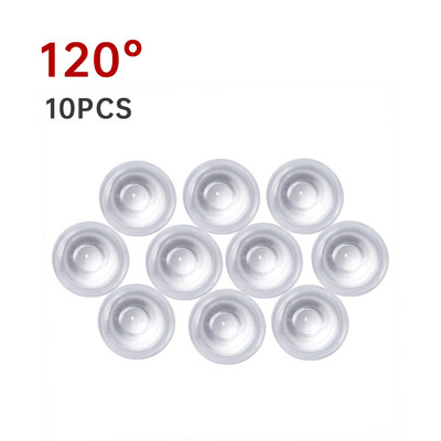 10 vnt / rinkinys 20 mm 10/30/60/90/120 laipsnių optinio stiklo LED objektyvo reflektoriaus kolimatorius, skirtas 1W/3W/5W LED lempos lemputei E27 MR16 GU10