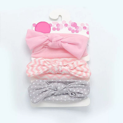3 τμχ/Παρτίδα μονόχρωμη κεφαλόδεσμος για κορίτσια Χαριτωμένα αυτιά κουνελιού Ζώνες κεφαλής Μαλακές ελαστικές πλέξεις λωρίδες μαλλιών Αξεσουάρ για μωρά