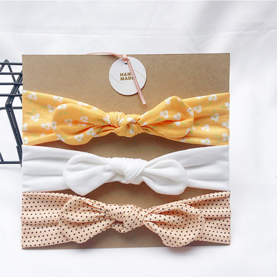 3 τμχ/Παρτίδα μονόχρωμη κεφαλόδεσμος για κορίτσια Χαριτωμένα αυτιά κουνελιού Ζώνες κεφαλής Μαλακές ελαστικές πλέξεις λωρίδες μαλλιών Αξεσουάρ για μωρά