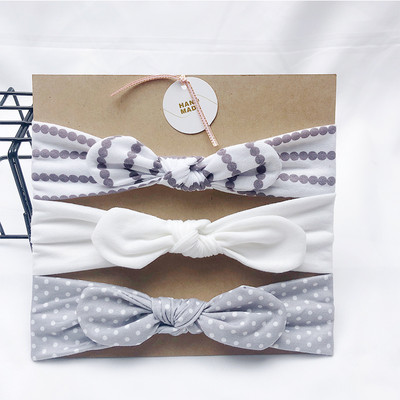 3 τμχ/Παρτίδα μονόχρωμη κεφαλόδεσμος για κορίτσια Χαριτωμένα αυτιά κουνελιού Ζώνες κεφαλής Μαλακές ελαστικές πλέξεις λωρίδες μαλλιών Αξεσουάρ για μωρά