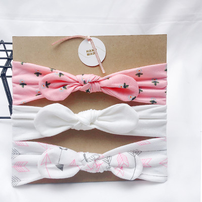 3 buc/lot bentiță cu design nou pentru fete, bentite drăguțe cu urechi de iepure, benzi pentru păr din tricot elastic, moi, accesorii pentru păr pentru bebeluși