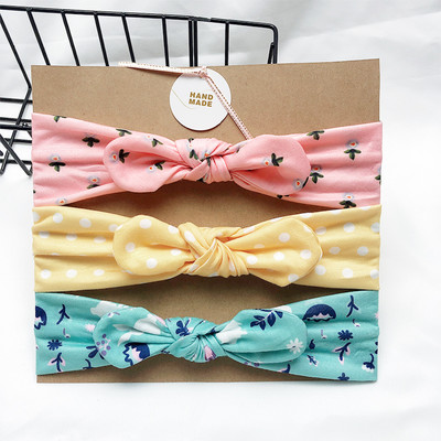 3 buc/lot bentiță cu design nou pentru fete, bentite drăguțe cu urechi de iepure, benzi pentru păr din tricot elastic, moi, accesorii pentru păr pentru bebeluși