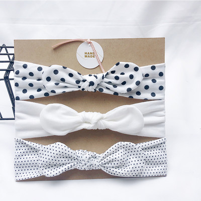3 buc/lot bentiță cu design nou pentru fete, bentite drăguțe cu urechi de iepure, benzi pentru păr din tricot elastic, moi, accesorii pentru păr pentru bebeluși