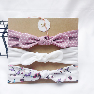 3 buc/lot bentiță cu design nou pentru fete, bentite drăguțe cu urechi de iepure, benzi pentru păr din tricot elastic, moi, accesorii pentru păr pentru bebeluși