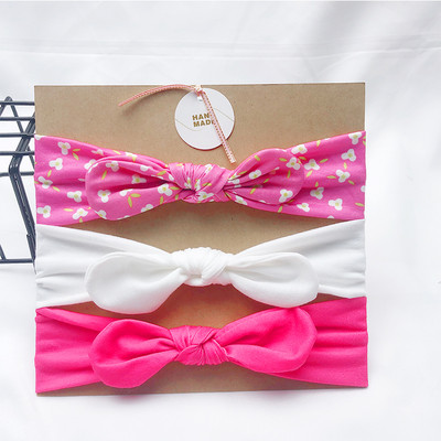3 buc/lot bentiță cu design nou pentru fete, bentite drăguțe cu urechi de iepure, benzi pentru păr din tricot elastic, moi, accesorii pentru păr pentru bebeluși