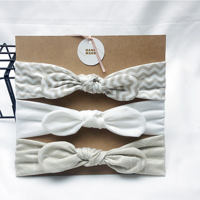 3 buc/lot bentiță cu design nou pentru fete, bentite drăguțe cu urechi de iepure, benzi pentru păr din tricot elastic, moi, accesorii pentru păr pentru bebeluși