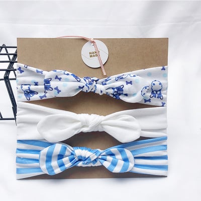 3 buc/lot bentiță cu design nou pentru fete, bentite drăguțe cu urechi de iepure, benzi pentru păr din tricot elastic, moi, accesorii pentru păr pentru bebeluși
