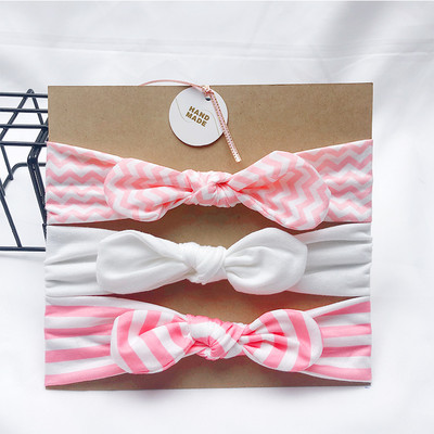 3 buc/lot bentiță cu design nou pentru fete, bentite drăguțe cu urechi de iepure, benzi pentru păr din tricot elastic, moi, accesorii pentru păr pentru bebeluși