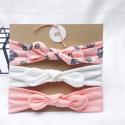 3 buc/lot bentiță cu design nou pentru fete, bentite drăguțe cu urechi de iepure, benzi pentru păr din tricot elastic, moi, accesorii pentru păr pentru bebeluși