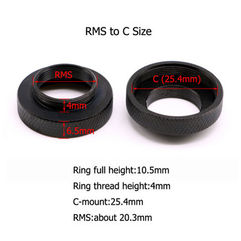 Δακτύλιος αντικειμενικού φακού μικροσκοπίου C-RMS Δακτύλιος προσαρμογέα βάσης σπειρώματος RMS-C RMS για κάμερα φακού μικροσκοπίου M20 M25