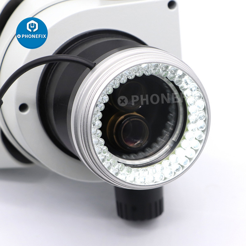 72 lambihelmeste läbimõõt 50 mm rõngas, reguleeritava heledusega LED-valgusti tööstusliku stereomikroskoobi labori jootmismikroskoobi jaoks