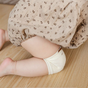 1 чифта Бебешки нехлъзгащи крачоли Летни мрежести наколенки с тънка секция Защитна екипировка за пълзящи бебета Памучни дишащи наколенки