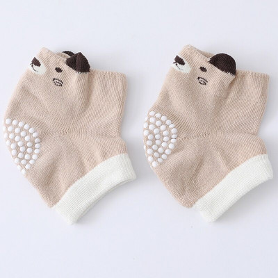 1 perechi Încălzitoare pentru picioare antiderapante pentru bebeluși, plasă de vară, genunchiere cu secțiune subțire, pentru sugari, echipament de protecție pentru târât, din bumbac, genunchiere respirabile