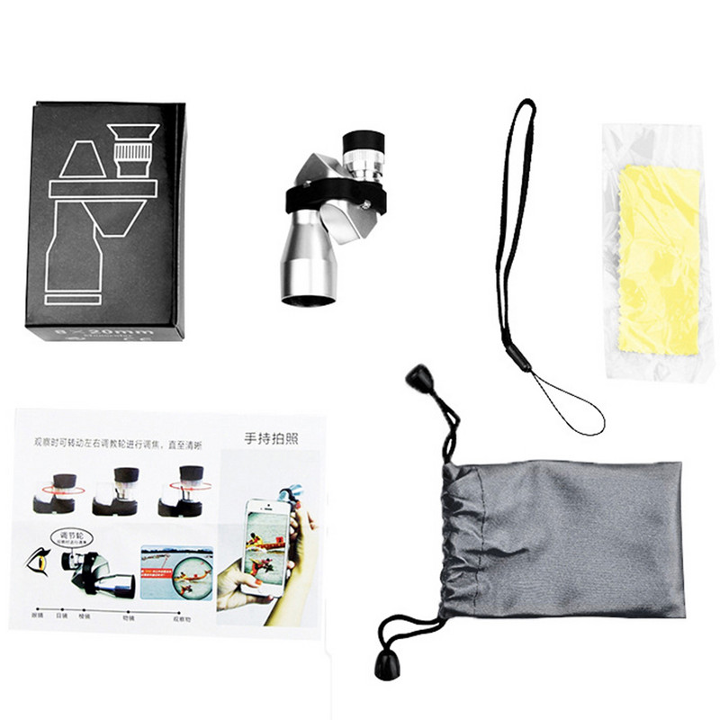 8x20 HD nočné videnie, prenosný mini rohový ďalekohľad, vodotesný, vysokovýkonný, vreckový HD monokulárny, pre nočné videnie pri slabom osvetlení