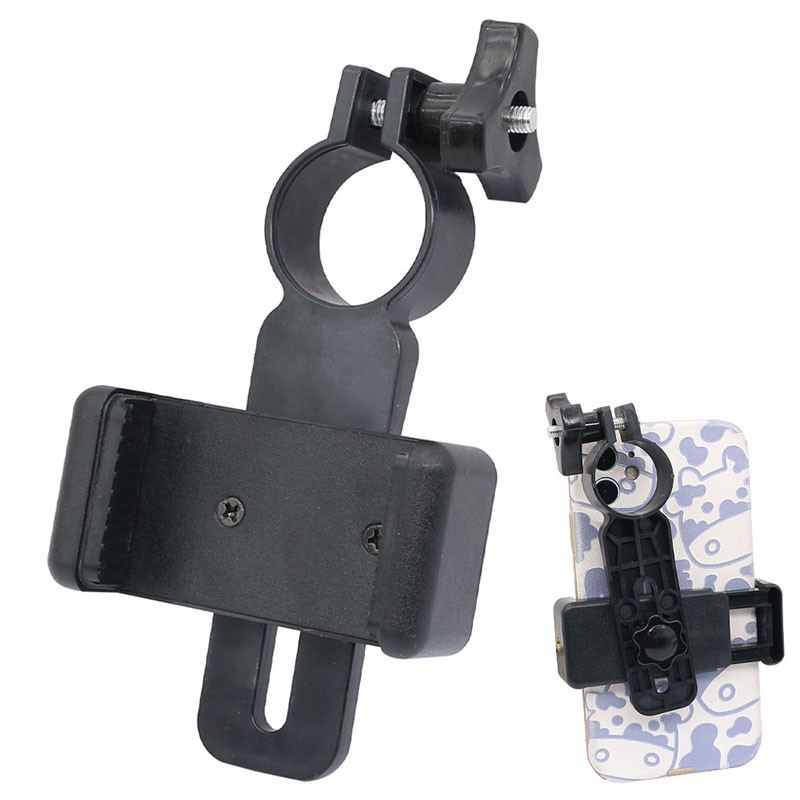 Universalus mikroskopo mobiliojo telefono adapteris, reguliuojamo skersmens 28-30 mm mobiliojo telefono teleskopo laikiklis monokuliniams žiūronams