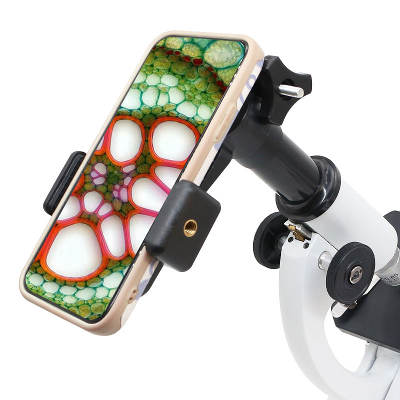 Universalus mikroskopo mobiliojo telefono adapteris, reguliuojamo skersmens 28-30 mm mobiliojo telefono teleskopo laikiklis monokuliniams žiūronams