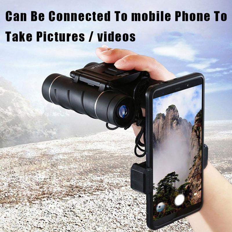 40x22 HD nagy teljesítményű távcső 2000M nagy hatótávolságú összecsukható mini teleszkóp BAK4 FMC optika vadászat sporthoz kültéri kemping utazás