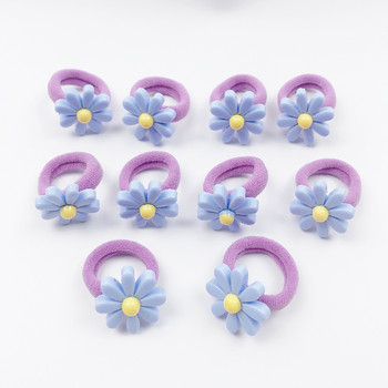 10 τμχ/τσάντα Λουλούδι Παιδικά Σχοινιά Μαλλιών Κεφαλή Ελαστικά Λαστιχάκια Αλογοουρά Χαριτωμένα Αξεσουάρ Μαλλιά Μίνι Μαλλιά για Κορίτσια