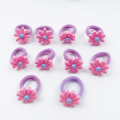10 τμχ/τσάντα Λουλούδι Παιδικά Σχοινιά Μαλλιών Κεφαλή Ελαστικά Λαστιχάκια Αλογοουρά Χαριτωμένα Αξεσουάρ Μαλλιά Μίνι Μαλλιά για Κορίτσια
