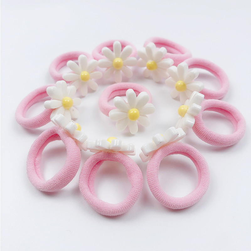 10 τμχ/τσάντα Λουλούδι Παιδικά Σχοινιά Μαλλιών Κεφαλή Ελαστικά Λαστιχάκια Αλογοουρά Χαριτωμένα Αξεσουάρ Μαλλιά Μίνι Μαλλιά για Κορίτσια