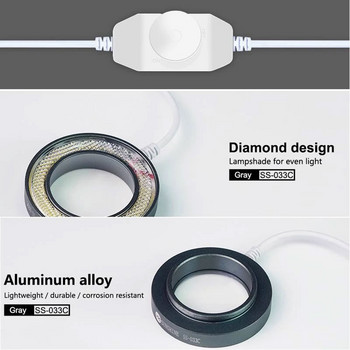 SUNSHINE Dustproof LED Δακτύλιος Πηγής Φωτός Ρυθμιζόμενη Πηγή Λάμπας Για Μονόφθαλμο Διόφθαλμο Τριόφθαλμο Στερεοσκοπικό Μικροσκόπιο