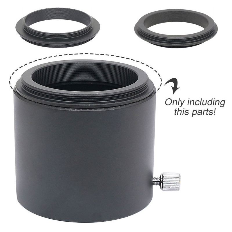T T2 Tvirtinimo adapterio žiedas Visas metalinis išorinis sriegis M42 M48 M54 SCT teleskopo žiedo adapterio žingsnis 0,75 mm mikroskopo priedas