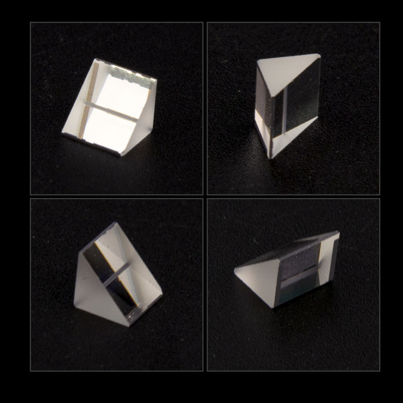 20PCS 5 mm rūpnīcas defekts optiskā stikla mini taisnleņķa prizmas optikas eksperimenta instruments varavīksnes izpētes trīsstūrveida prizma