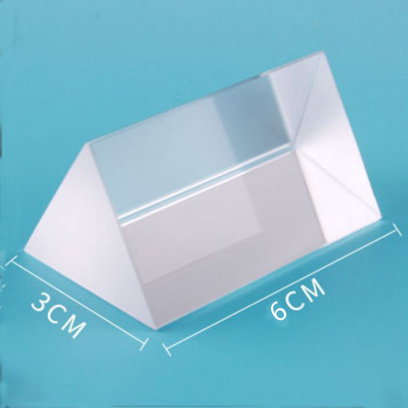 30x30x50mm trikampė prizmė BK7 Rainbow septynių spalvų fotografijos reikmenys Crystal kūrybinės fotografijos priedai