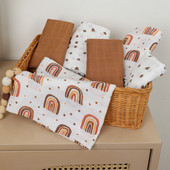 70% bambusest, 30% puuvillast, vastsündinu musliinist mähkimistekk tüdrukutele ja poistele Pehme vannirätik armsad imikute pudipõlled