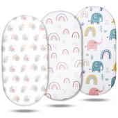 Cearșaf pentru cusuțe pentru copii Cearșaf de îmbrăcăminte ultra moale Potrivire universală pentru cusuțe Leagăn pentru copii Coș Moise Tampă dreptunghiulară/Saltea