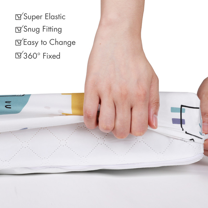 Cearșaf pentru cusuțe pentru copii Cearșaf de îmbrăcăminte ultra moale Potrivire universală pentru cusuțe Leagăn pentru copii Coș Moise Tampă dreptunghiulară/Saltea