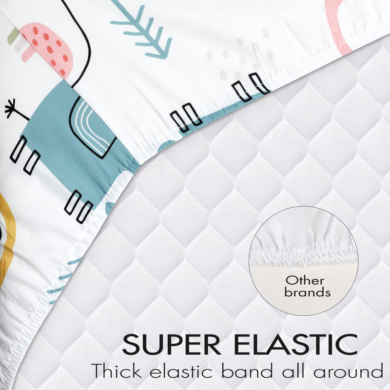 Cearșaf pentru cusuțe pentru copii Cearșaf de îmbrăcăminte ultra moale Potrivire universală pentru cusuțe Leagăn pentru copii Coș Moise Tampă dreptunghiulară/Saltea